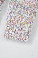 Load image into Gallery viewer, Yellow Multicolor Confetti Open Front Knit Cardigan - Fashion Queen -  9
