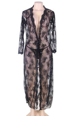 Load image into Gallery viewer, YesX YX824 Dressing Gown Black - Fashion Queen -  2
