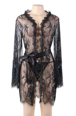 Load image into Gallery viewer, YesX YX827 Robe Set Black - Fashion Queen -  5
