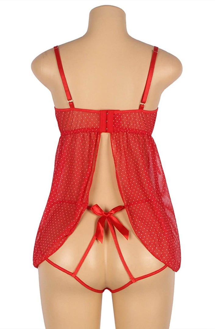YesX YX841 Red Babydoll Set - Fashion Queen -  8