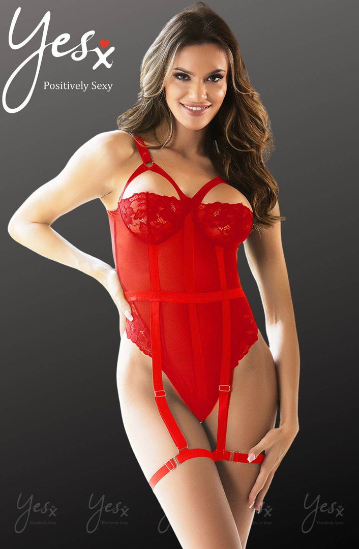 YesX YX858 Red Bodysuit - Fashion Queen -  10
