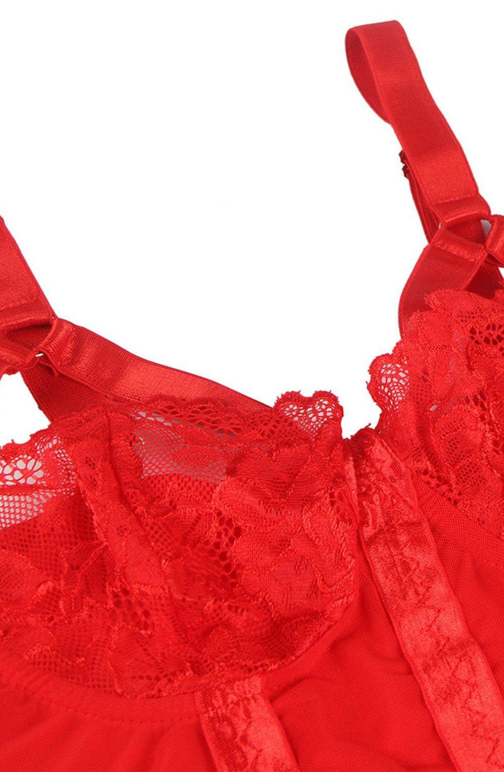 YesX YX858 Red Bodysuit - Fashion Queen -  2