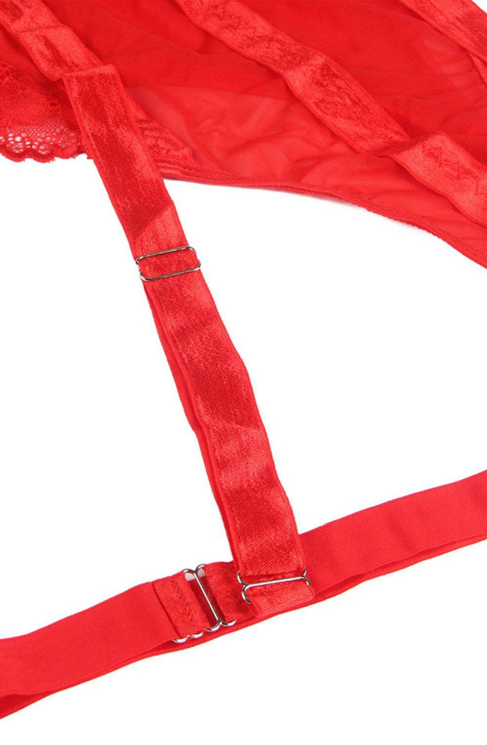 YesX YX858 Red Bodysuit - Fashion Queen -  3