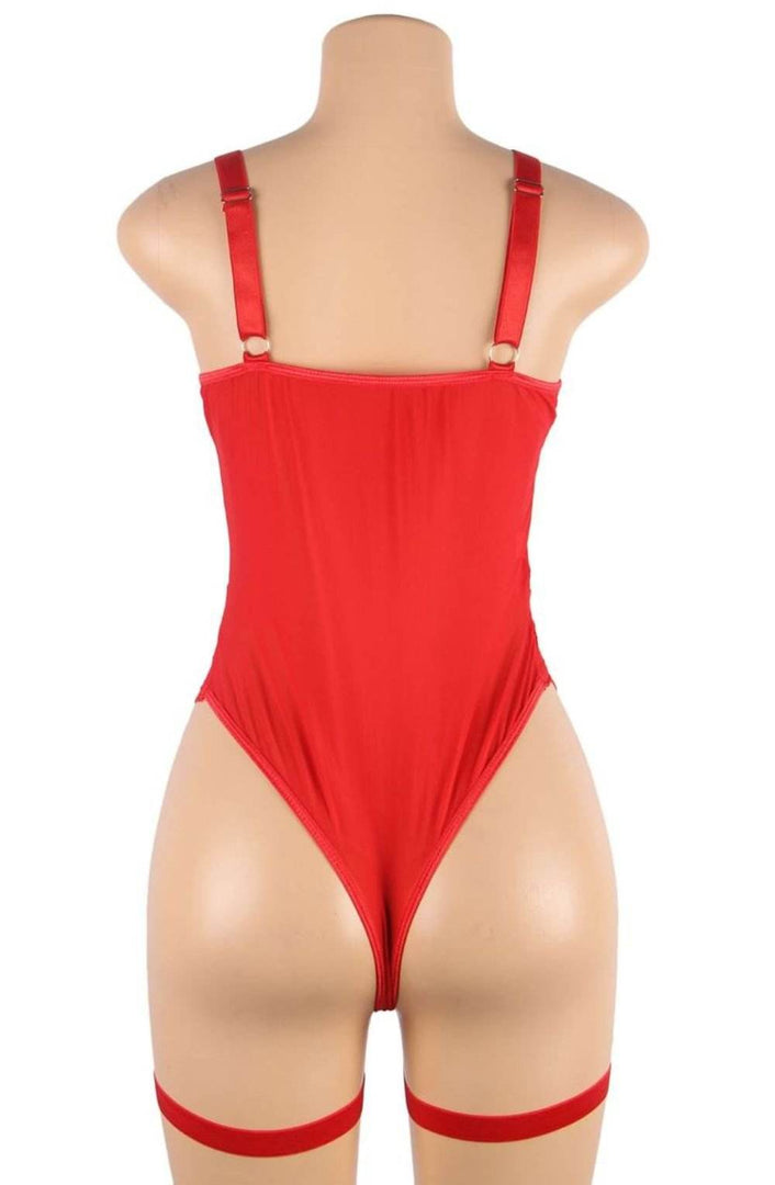 YesX YX858 Red Bodysuit - Fashion Queen -  5