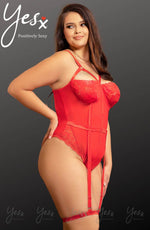 Load image into Gallery viewer, YesX YX858Q Red Bodysuit - Fashion Queen -  4
