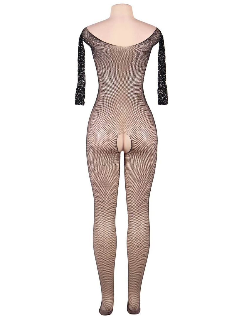 YesX YX864Q Fishnet Sparkly Bodystocking Up To 5XL - Fashion Queen -  2