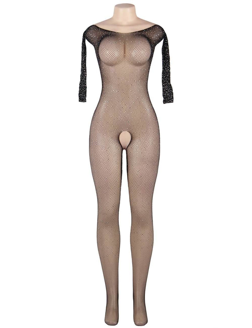 YesX YX864Q Fishnet Sparkly Bodystocking Up To 5XL - Fashion Queen -  3