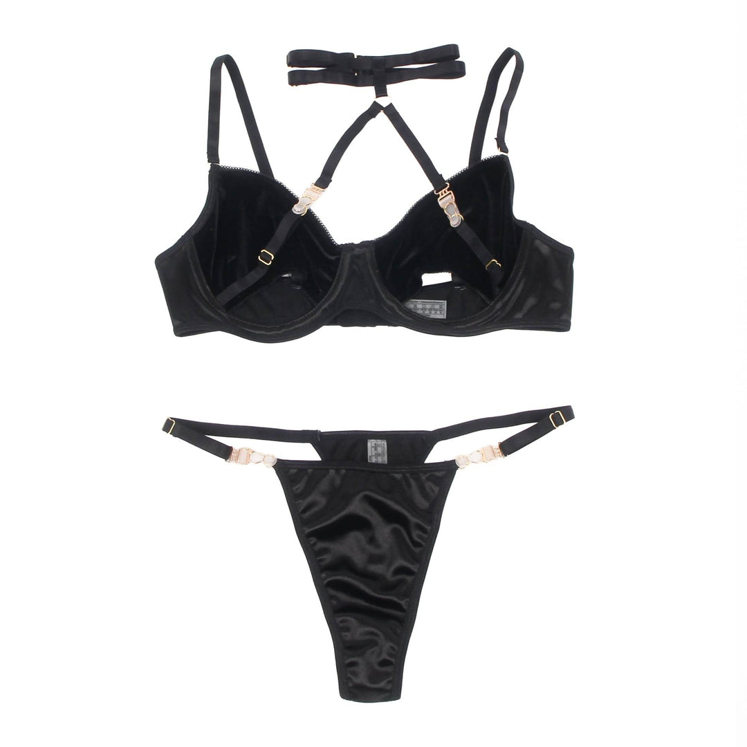 YesX YX871 Hollow Cut Halter Bra Set - Fashion Queen -  13