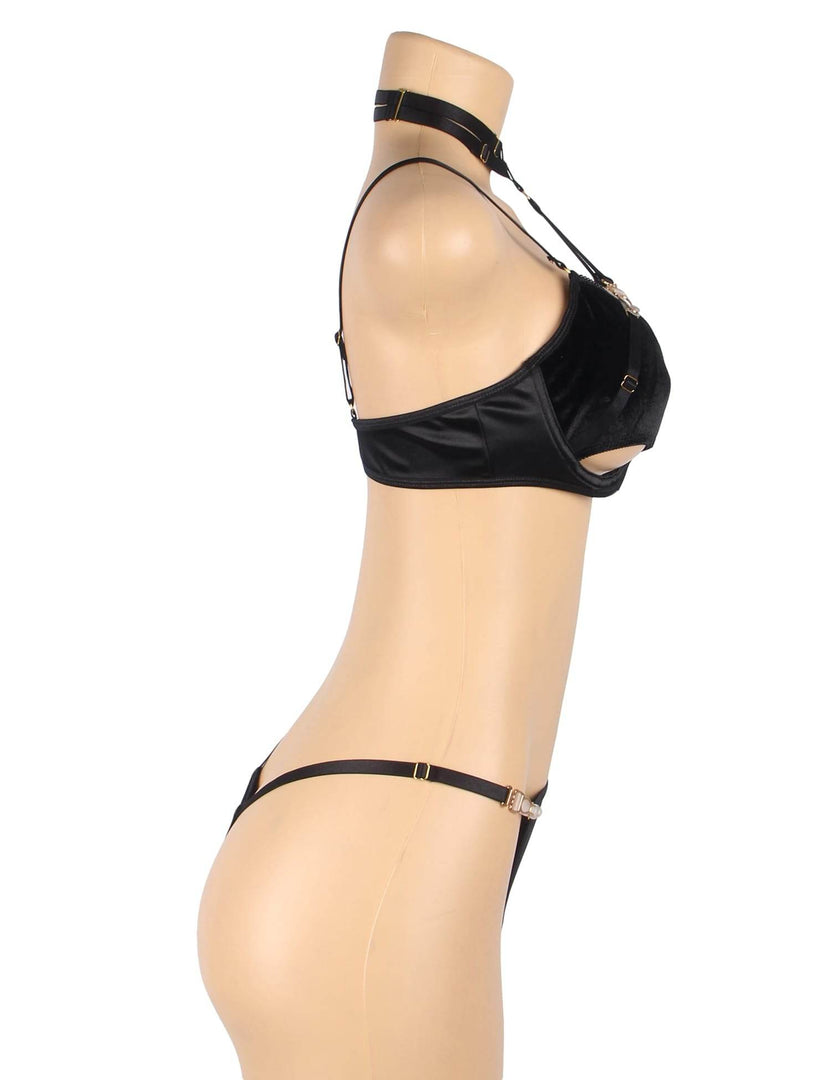 YesX YX871Q Hollow Cut Halter Bra Set - Fashion Queen -  9