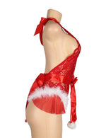 Load image into Gallery viewer, YesX YX874 Christmas Lace Halter Neck Teddy - Fashion Queen -  12
