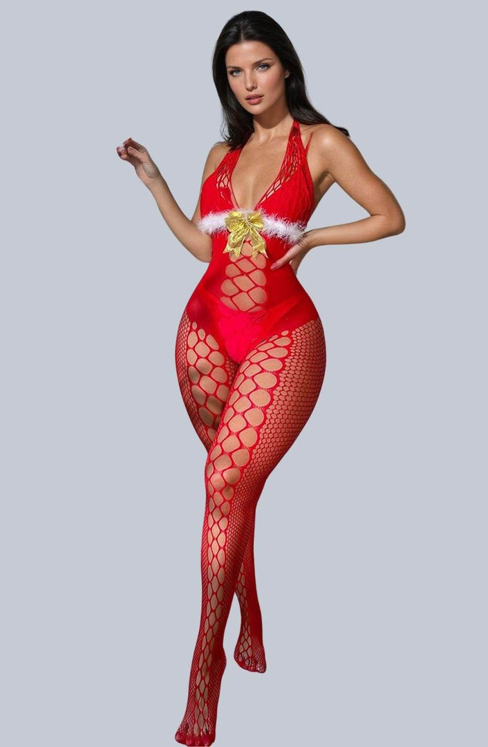 YesX YX876 Christmas Fluffy Bodystocking - Fashion Queen -  1