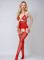 Load image into Gallery viewer, YesX YX879 Christmas Sexy Red Bodystocking - Fashion Queen -  4
