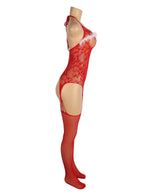 Load image into Gallery viewer, YesX YX879 Christmas Sexy Red Bodystocking - Fashion Queen -  7

