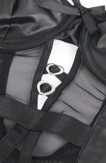 Load image into Gallery viewer, YesX YX890 Black Faux Leather Look &amp; Mesh - Fashion Queen -  5
