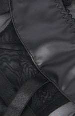 Load image into Gallery viewer, YesX YX890 Black Faux Leather Look &amp; Mesh - Fashion Queen -  7
