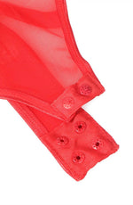 Load image into Gallery viewer, YesX YX891 Red Faux Leather Look &amp; Mesh - Fashion Queen -  5
