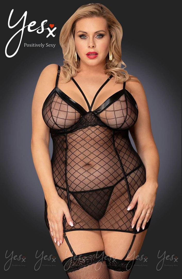 YesX YX954Q Black Chemise - Fashion Queen -  2