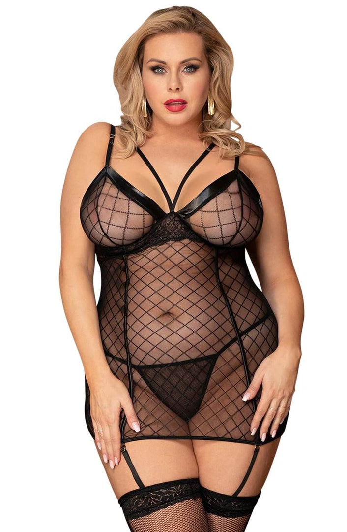 YesX YX954Q Black Chemise - Fashion Queen -  5