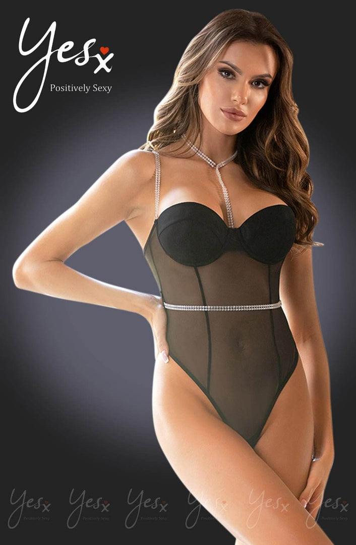 YesX YX992 Bodysuit Black - Fashion Queen -  7