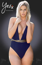 Load image into Gallery viewer, YesX YX966 One Piece Swimsuit Navy
