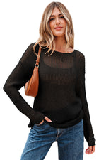 Load image into Gallery viewer, Coral Crochet Hollow-out Jumper Top Sweater
