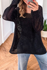 Load image into Gallery viewer, Coral Crochet Hollow-out Jumper Top Sweater
