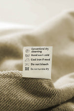 Load image into Gallery viewer, Beige Plain Crew Neck Pullover Sweatshirt - Fashion Queen
