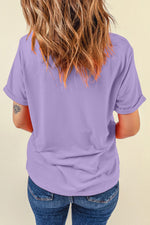 Load image into Gallery viewer, White Casual Plain Crew Neck Tee
