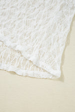 Load image into Gallery viewer, White Sheer Lace Bell Sleeve Mock Neck Blouse - Fashion Queen -  8
