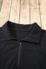 Load image into Gallery viewer, Valerian Quarter Zip Stand Neck Kangaroo Pocket Sweatshirt - Fashion Queen
