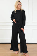 Load image into Gallery viewer, White Ultra Loose Textured 2pcs Slouchy Outfit - Fashion Queen
