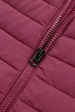 Load image into Gallery viewer, Silvery Plush Collared Quilted Zipped Puffer Vest - Fashion Queen
