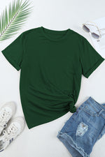 Load image into Gallery viewer, White Casual Plain Crew Neck Tee
