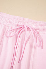 Load image into Gallery viewer, Lilac Drawstring Waist Patchwork Solid Color Jogger Pants
