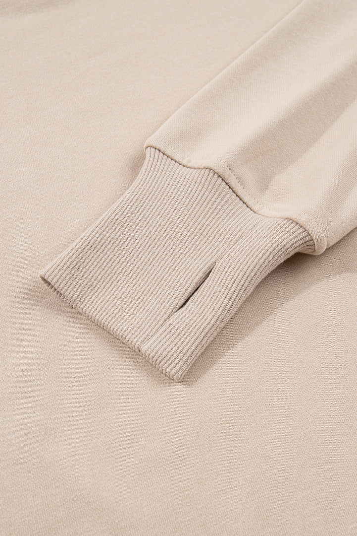 Jet Stream Solid Color Oversize Slit Sweatshirt Ribbed Leggings 2pcs Set