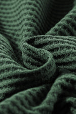 Load image into Gallery viewer, Blackish Green Waffle Knit Slim Fit Wrap V Neck Bodysuit

