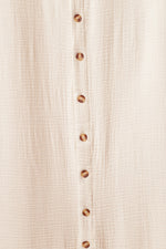 Load image into Gallery viewer, Apricot Crinkled Buttons Maxi Beach Dress with Slits
