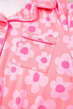 Load image into Gallery viewer, Flower Print Short Sleeve Shirt Pajamas Set - Fashion Queen
