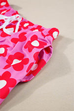 Load image into Gallery viewer, Flower Print Short Sleeve Shirt Pajamas Set - Fashion Queen
