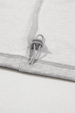 Load image into Gallery viewer, Light Grey Solid Kangaroo Pocket Half Zipper Oversized Hoodie - Fashion Queen

