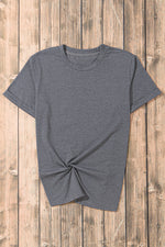 Load image into Gallery viewer, White Casual Plain Crew Neck Tee
