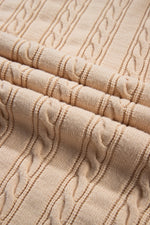 Load image into Gallery viewer, Parchment Oversize Chunky Cable Knit Open Front Midi-length Cardigan
