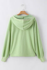 Load image into Gallery viewer, Light Grey Solid Kangaroo Pocket Half Zipper Oversized Hoodie - Fashion Queen
