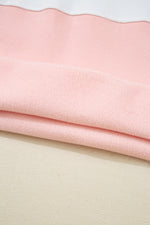 Load image into Gallery viewer, Pink Colorblock Patchwork Half Button Baggy Sweatshirt
