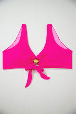 Load image into Gallery viewer, Rose Red Gold Shell Decor Wire-free Knotted 2pcs Bikini Swimsuit - Fashion Queen -  16
