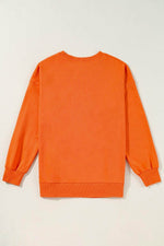 Load image into Gallery viewer, Black Tinsel Game Day Drop Shoulder Graphic Sweatshirt - Fashion Queen
