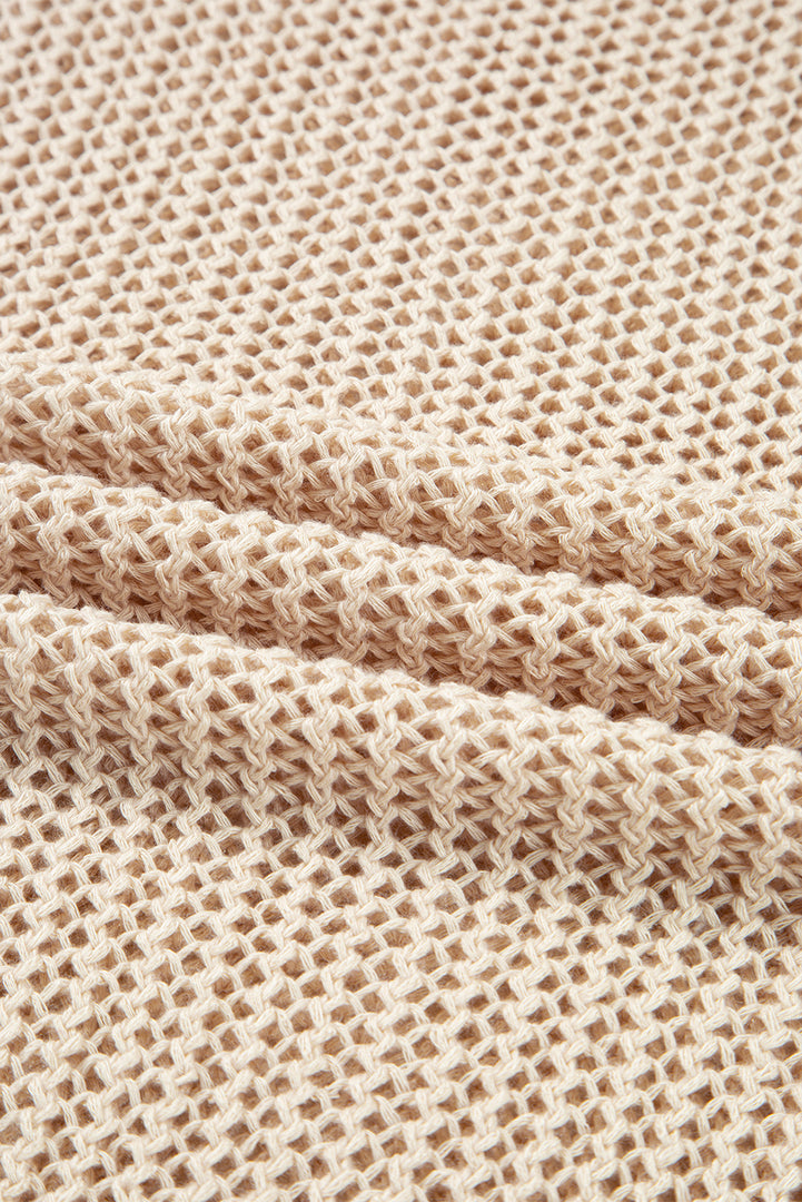 Coral Crochet Hollow-out Jumper Top Sweater - Fashion Queen -  26