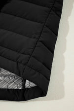 Load image into Gallery viewer, Silvery Plush Collared Quilted Zipped Puffer Vest - Fashion Queen

