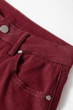 Load image into Gallery viewer, Red Dahlia Loose Straight High Waist Solid Color Jeans
