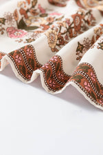 Load image into Gallery viewer, Yellow Floral Print Tie Neck Lantern Sleeve Blouse - Fashion Queen -  12
